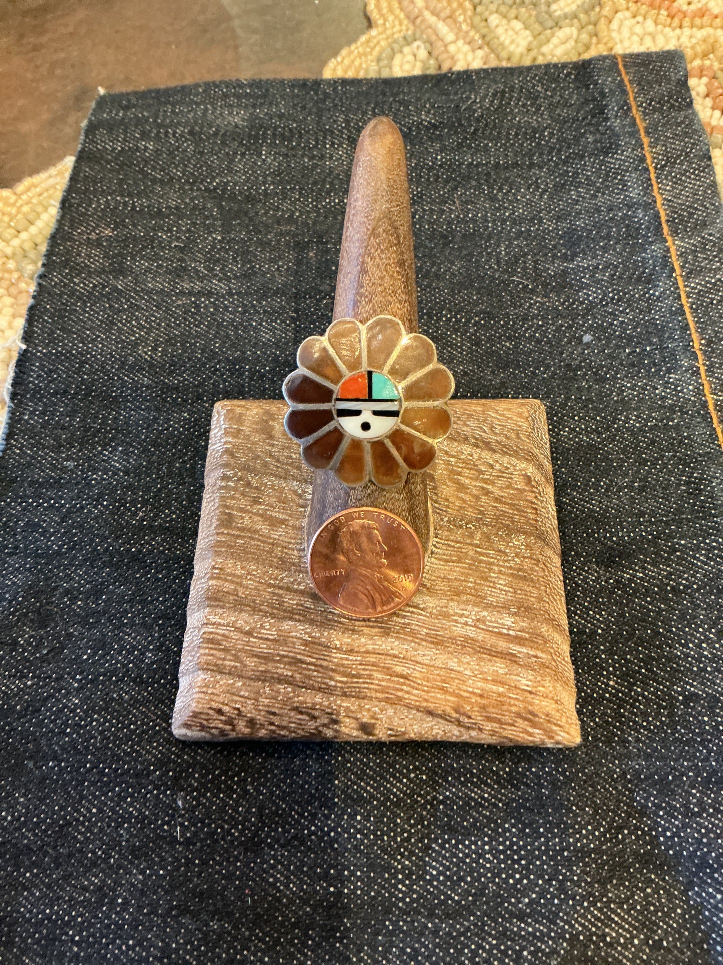 Zuni Inlay Sunface Ring