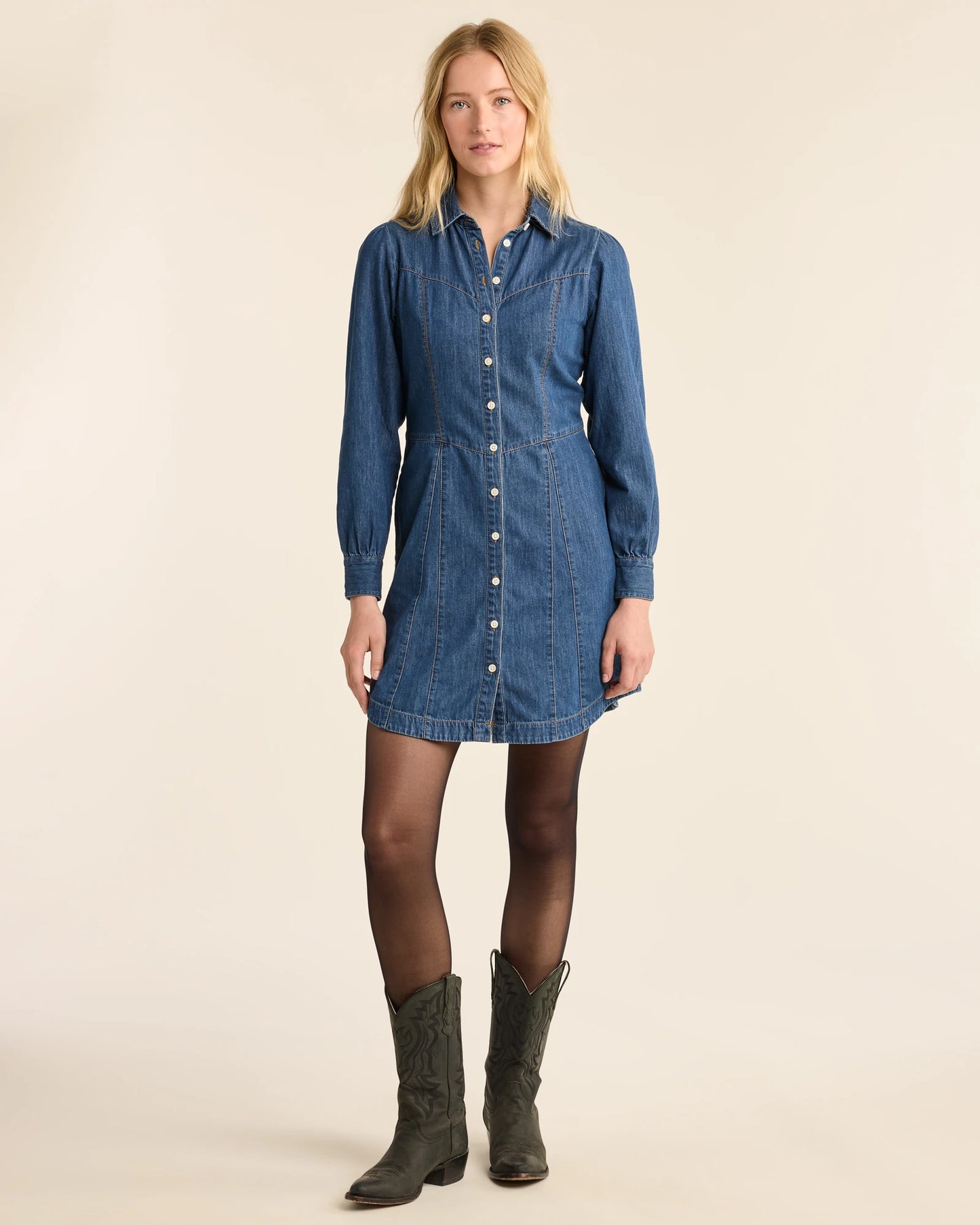 Pendleton- Button Front Chambray Dress