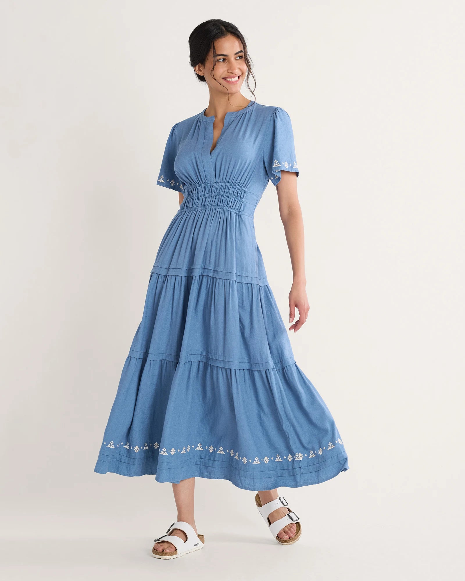 penelope blue dress Penelope Baby Blue Tie Strap Layered Lace Mini Dress L / Baby Blue