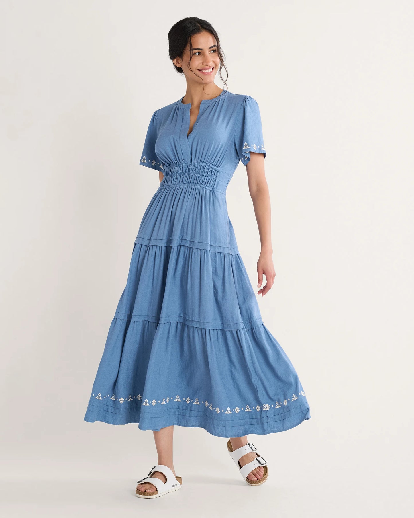 Pendleton- Penelope Blue Linen Dress