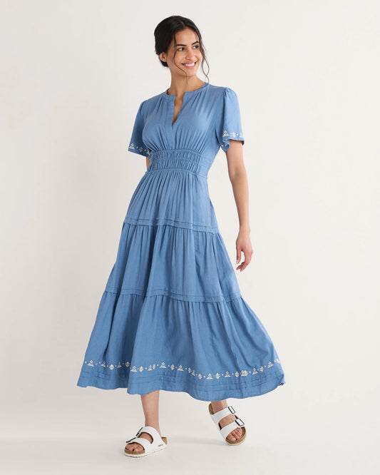 Pendleton- Penelope Blue Linen Dress