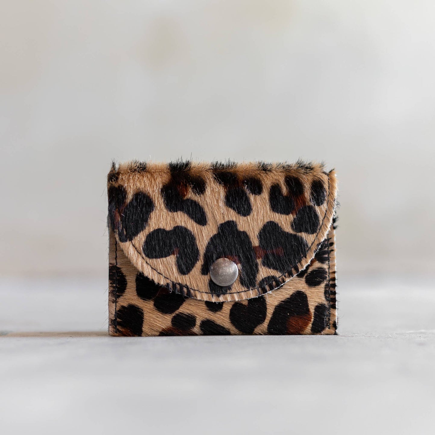 Cowhide Wallet w/ Snap Button - Panther