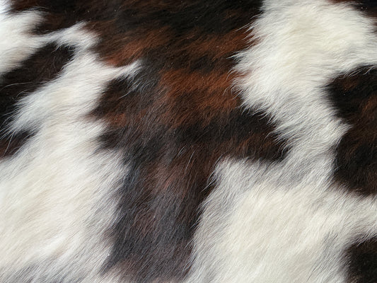 White Hide w/Blended Black and Brown Spots