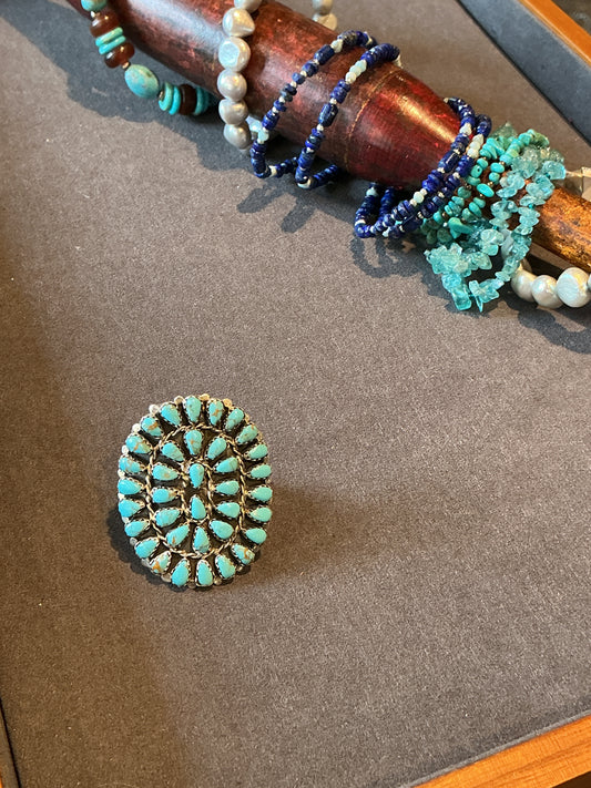 Turquoise Cluster Ring