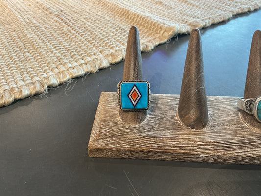Ring- Aldrich Kingman, Oxblood Coral, Opal