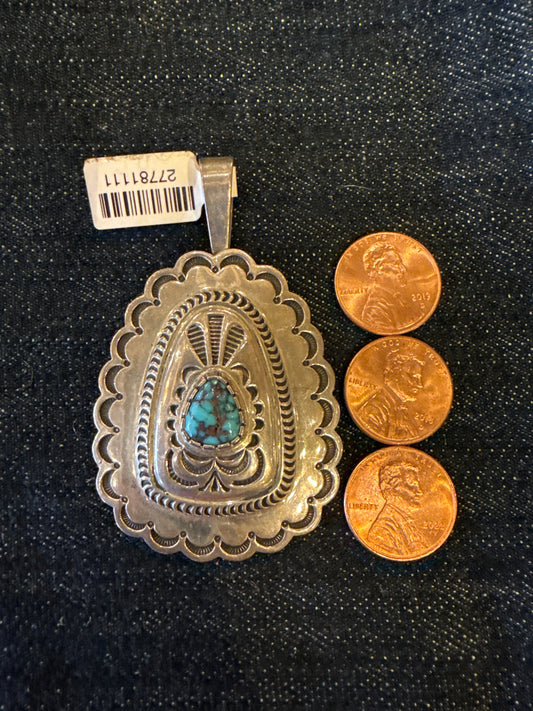 Pendant- Sterling silver and Turquoise