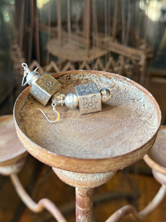 Unique Square Navajo Beads and Earrings