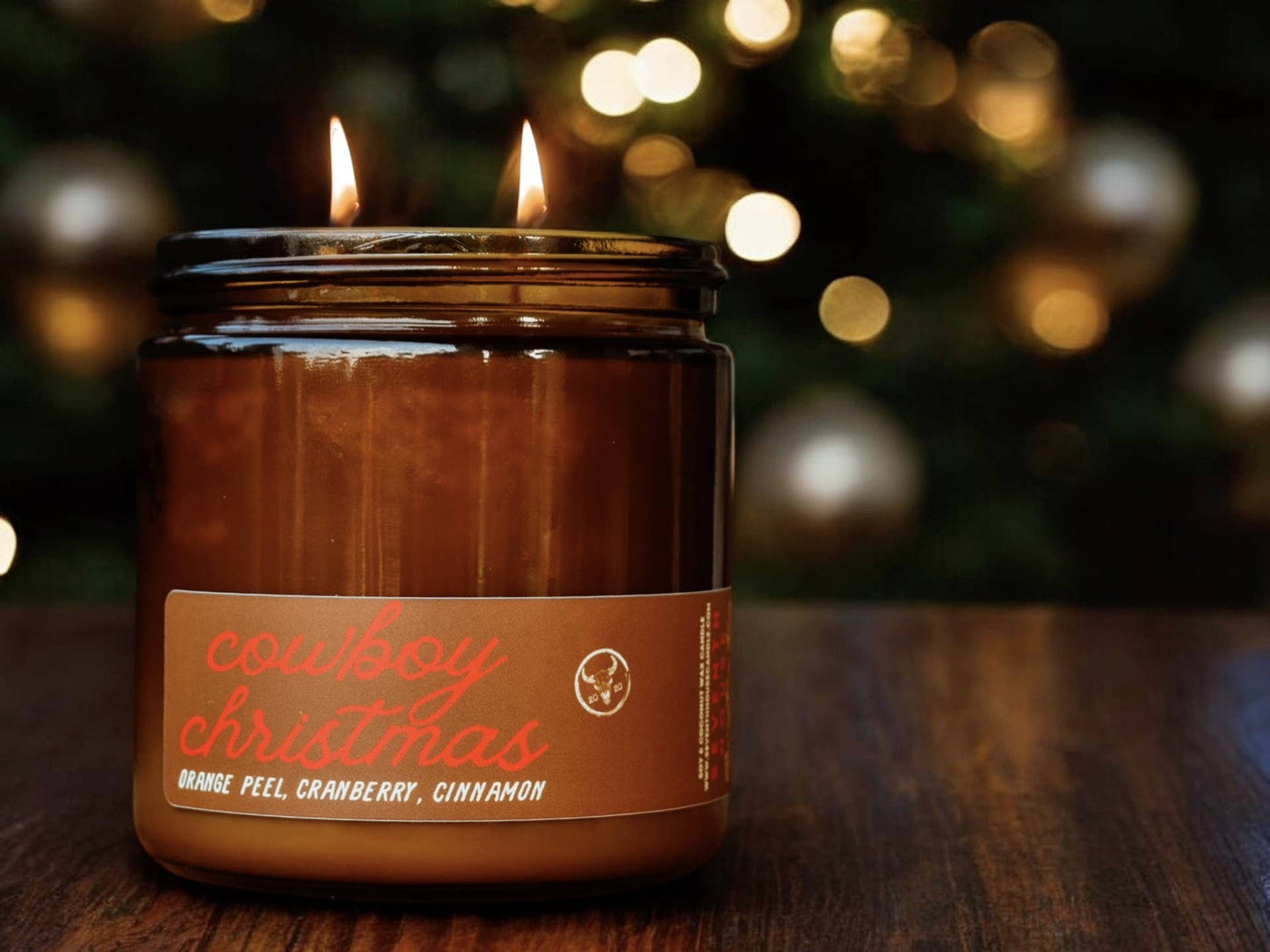 COWBOY CHRISTMAS - Orange, Cranberry & Pine Candle