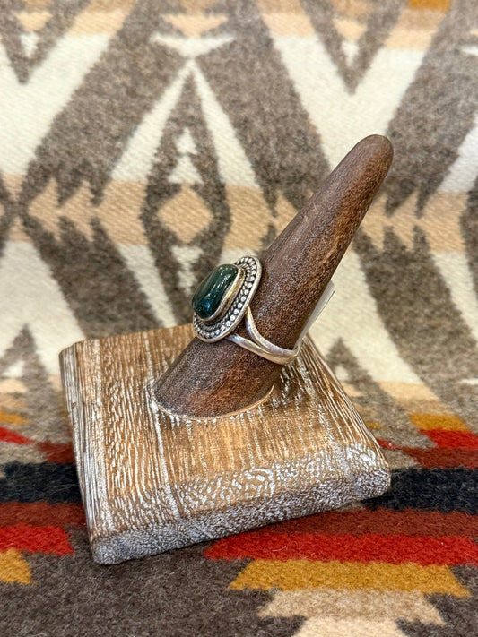 Vintage Sterling Green Stone Ring