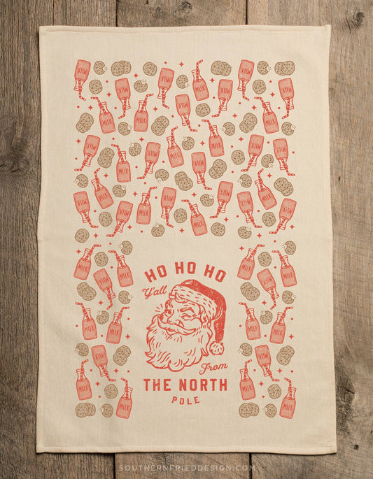 Winking Santa From The North Pole- Kitchen Towel