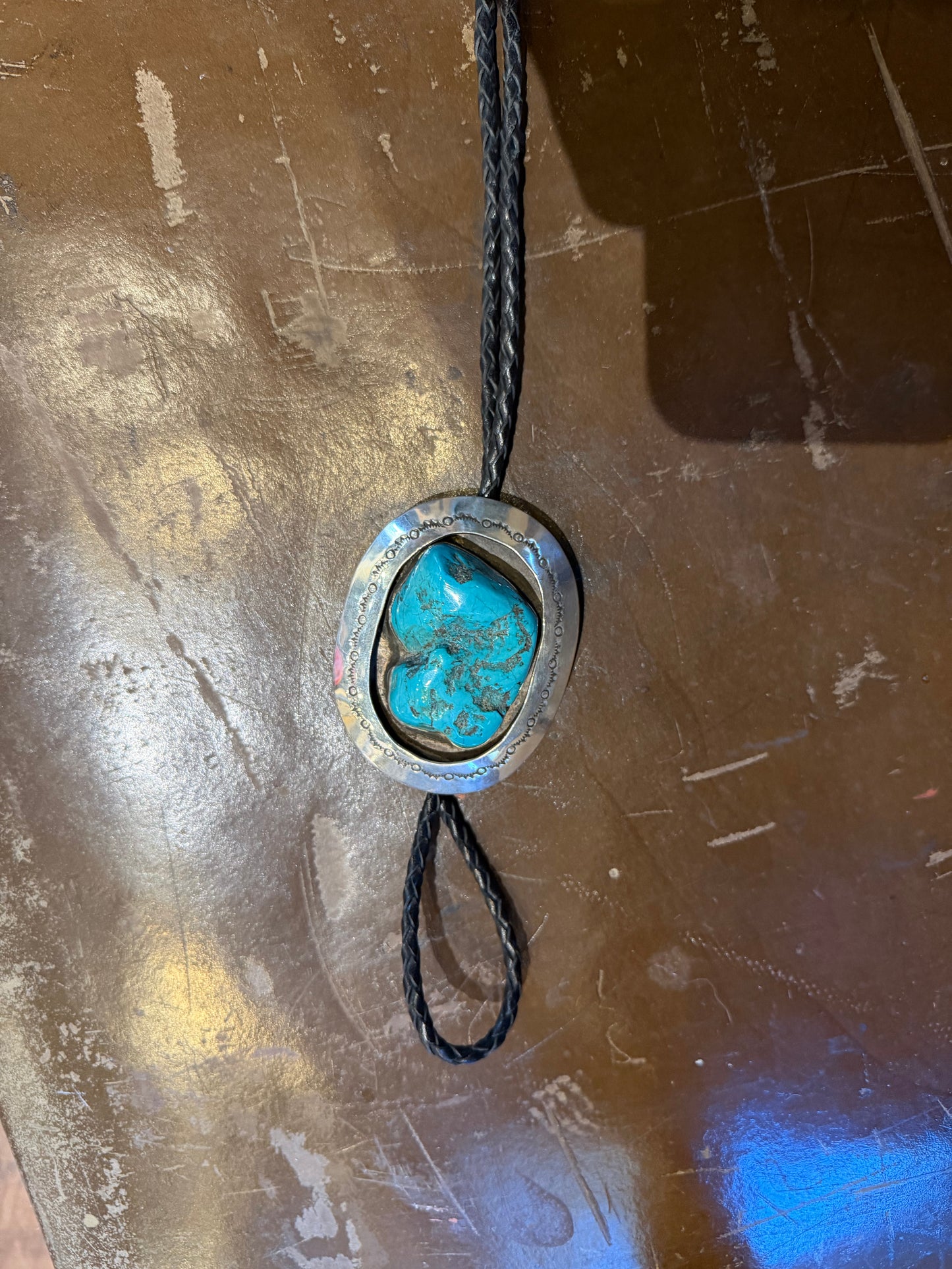 Shadow Box Turquoise Bolo Tie