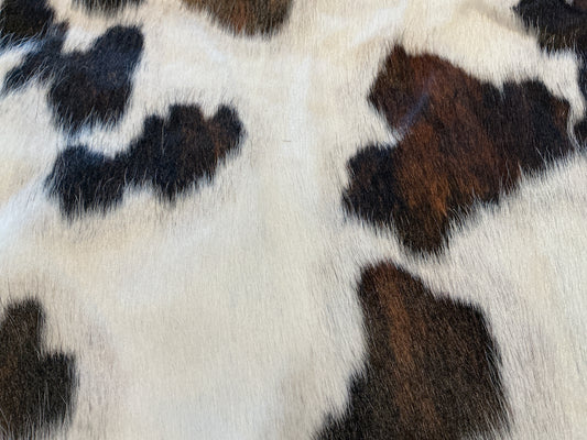 White Hide w/Black Spots and Some Brown