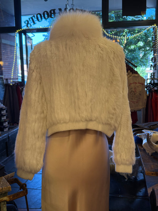 Jess Rabbit/Fox Jacket - White