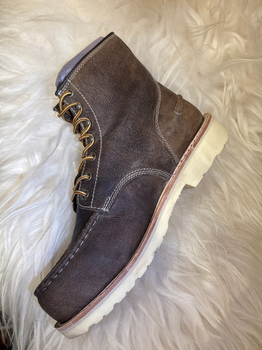 Men's Leather Safety Boots - Brown