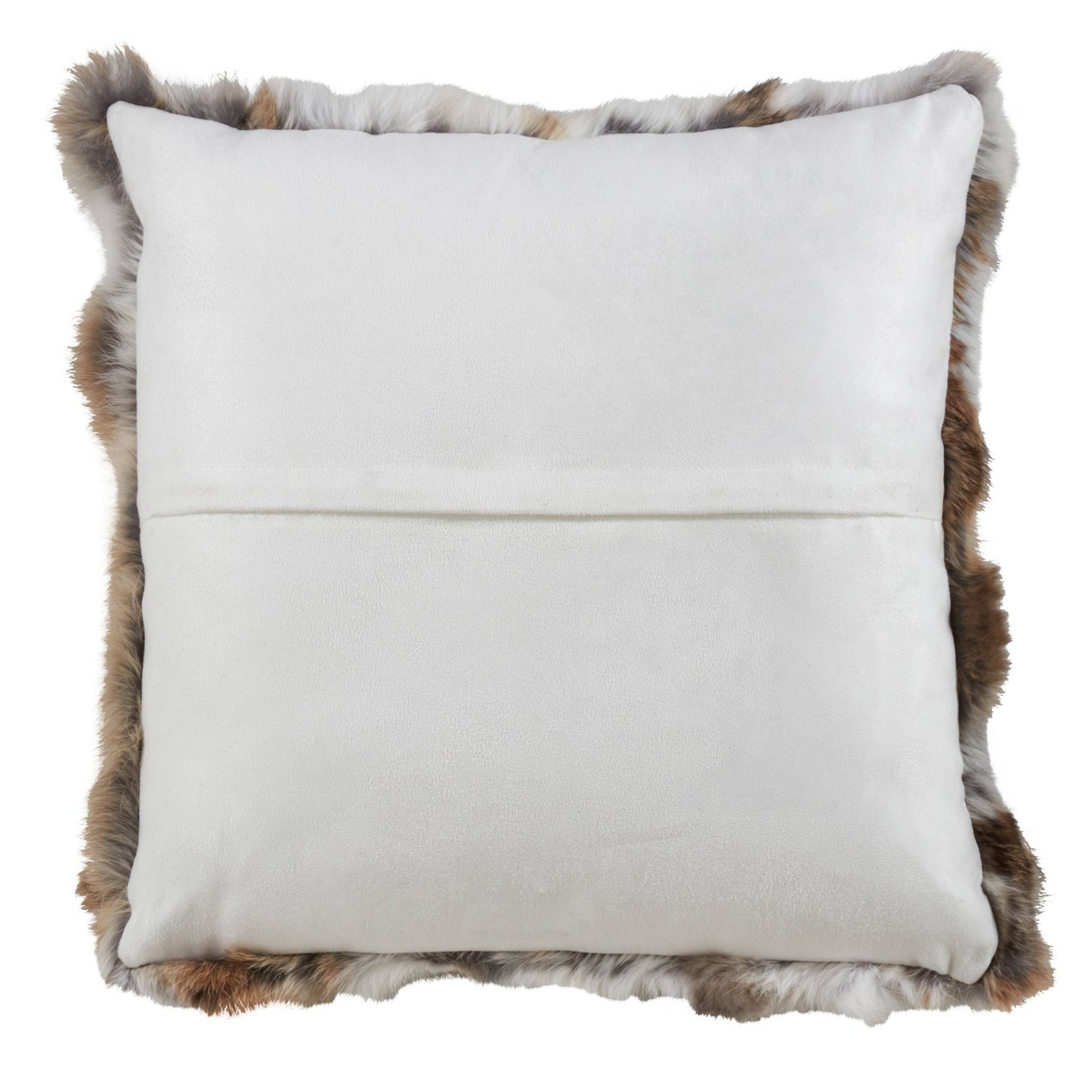 Rabbit Fur Pillow - Poly Filled - Natural