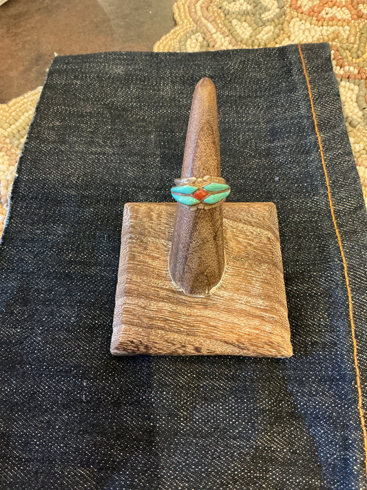 Zuni Petit Point Turquoise Ring