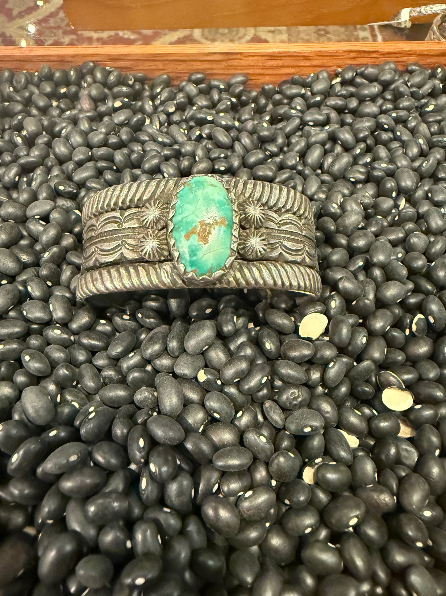 Jock Favour Ingot Silver & Turquoise Cuff