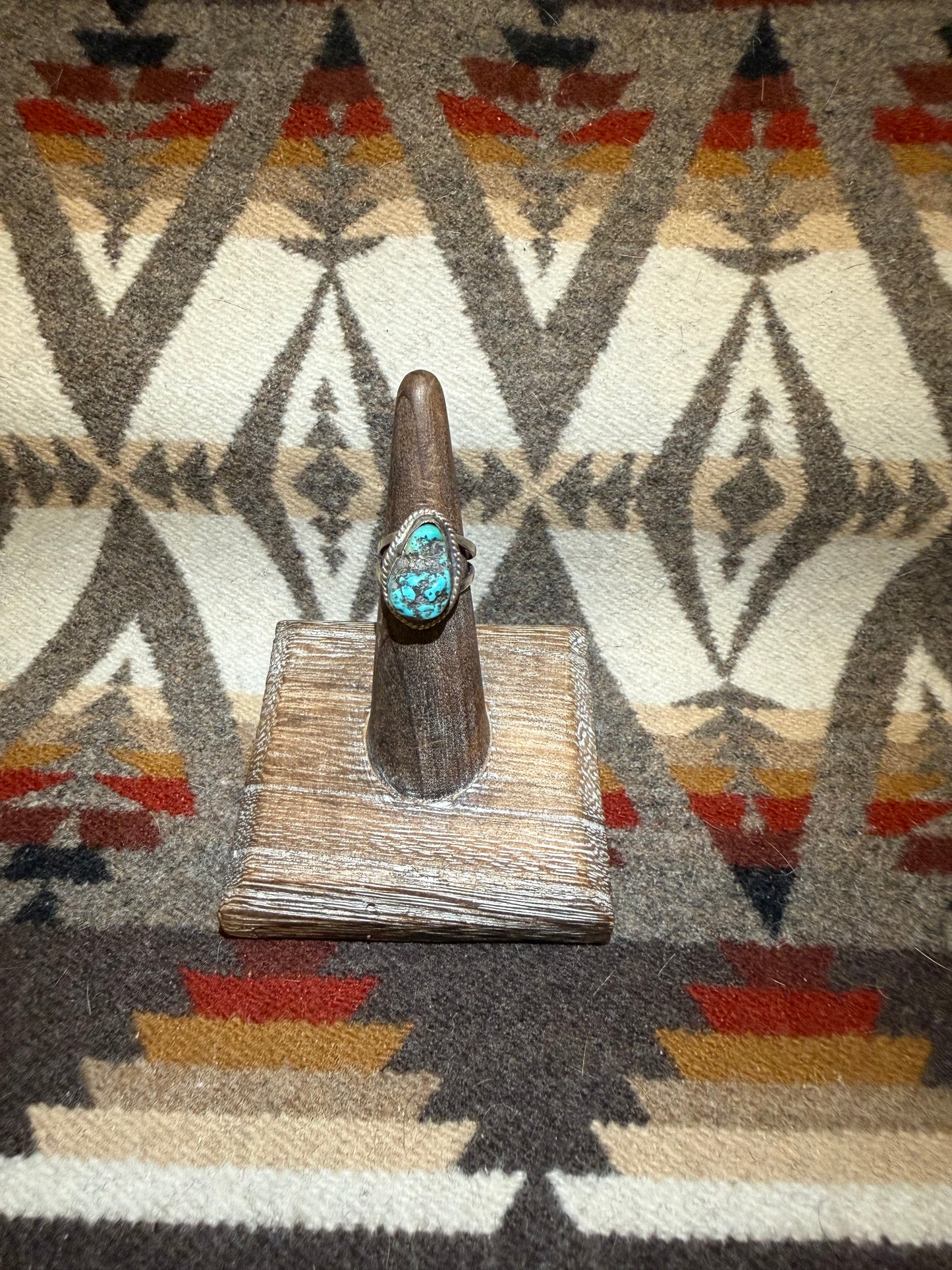 Ridged Turquoise Ring