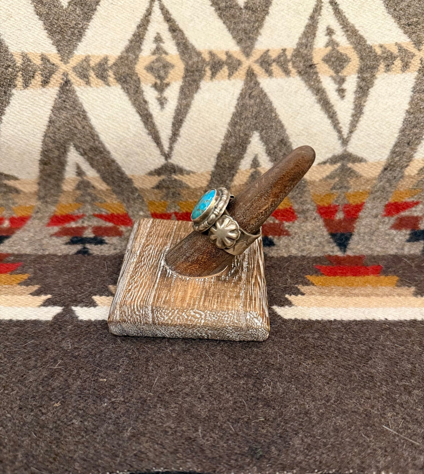 Wide Band Turquoise Ring- C.E.