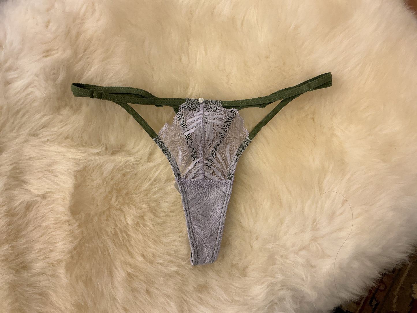 Fortuna Adjustable String Thong - Raindrops
