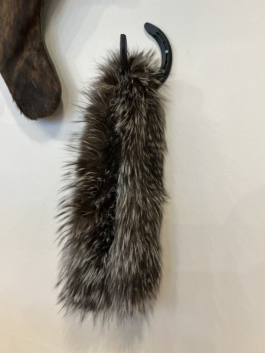 Silver Knit Fox Collar