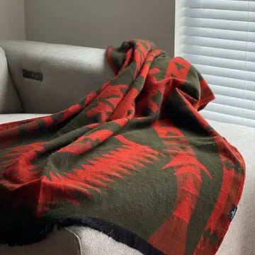 Artisan-Made Blankets & Throws (Lojo - Dark Moss)