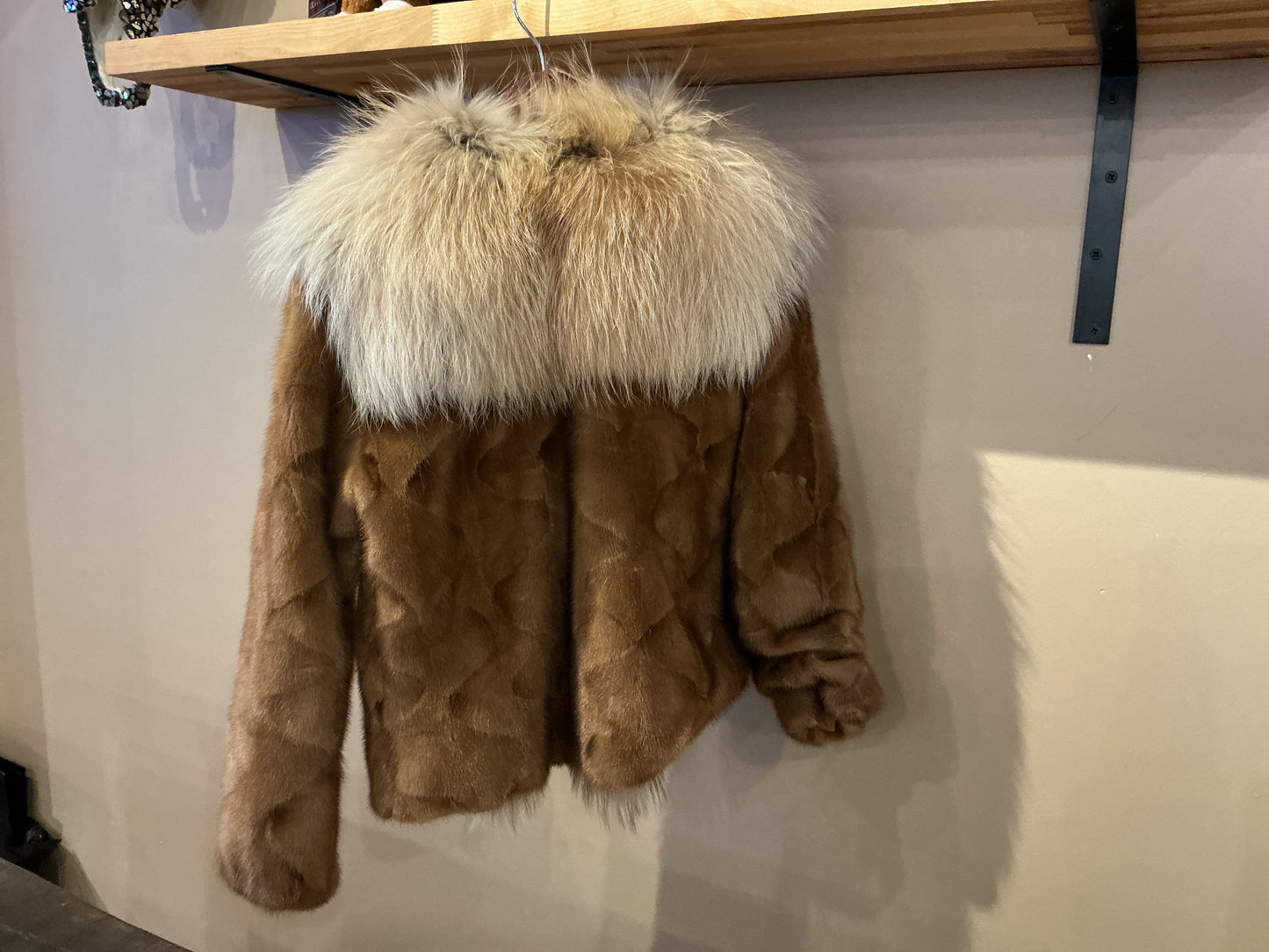 Mink/Fox Jacket - Whiskey XS