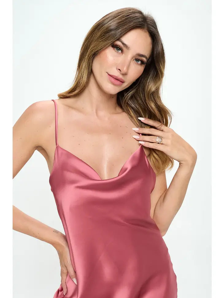 Short Satin Slip Dress