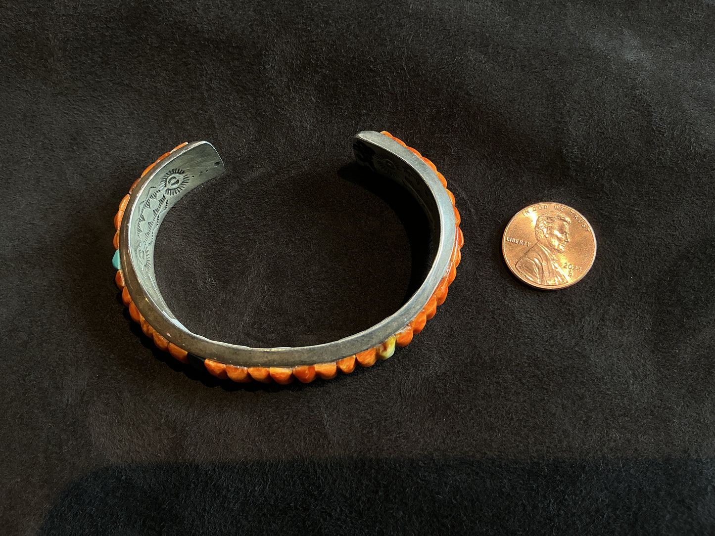 Cuff/Bracelet- Ray Adahai Zuni, Spiny Oyster, Turquoise