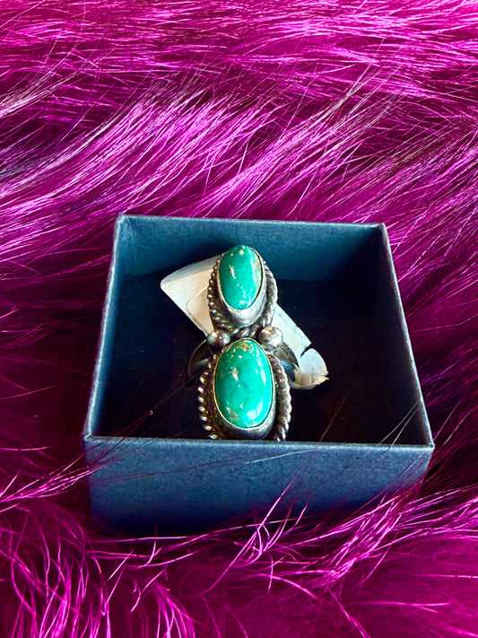 Double Oval Turquoise Ring
