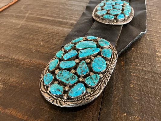 Vintage Turquoise Cluster Concho Belt