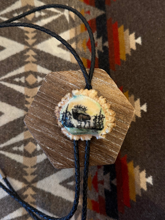 Montano Elk Horn Bolo Tie