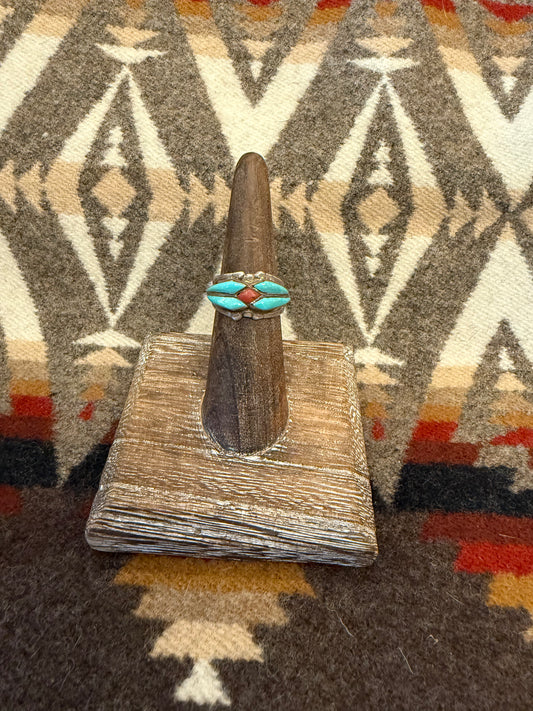 Zuni Petit Point Turquoise Ring