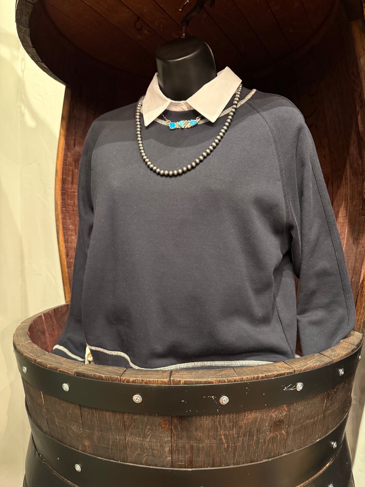 Navy Hembrow Sweater with Bowtie