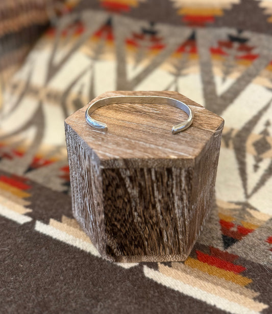 Mountain Engraved Sterling Silver Cuff