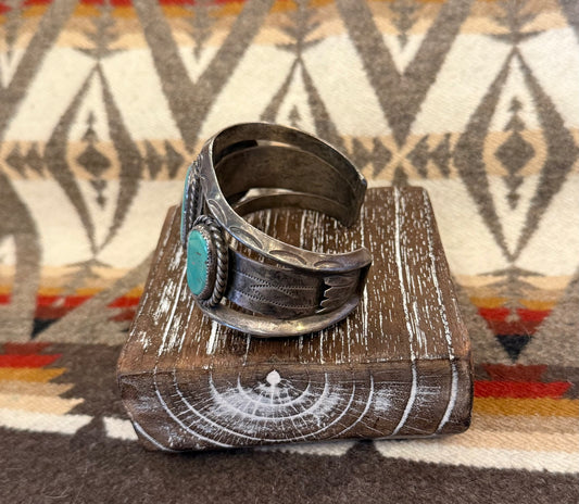 Hefty Vintage Unique Three Stone Cuff