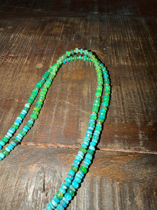 Green Opal Turquoise Bead Hat Band