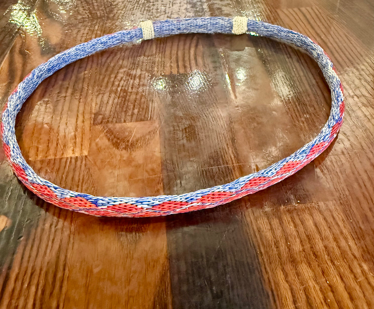 Geometric Diamond Hitched Horsehair Hatband