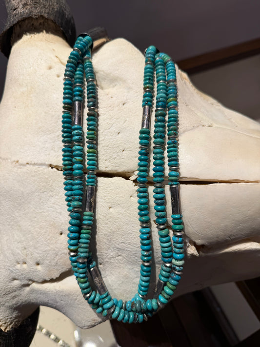 Three Strand Turquoise Necklace
