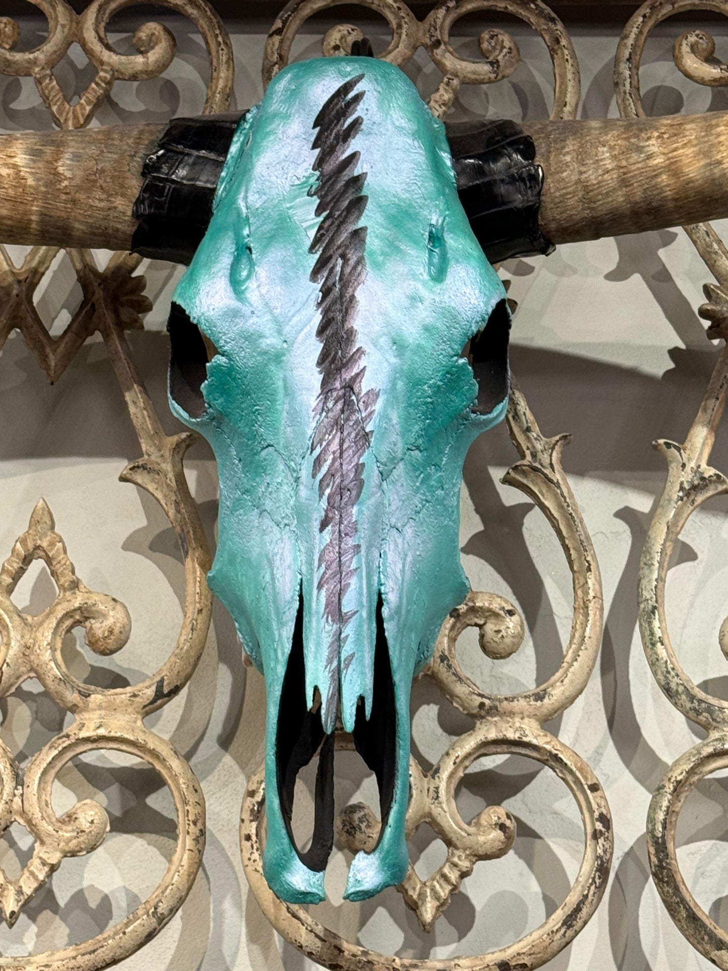 Warhorse Painting - Longhorn Skull