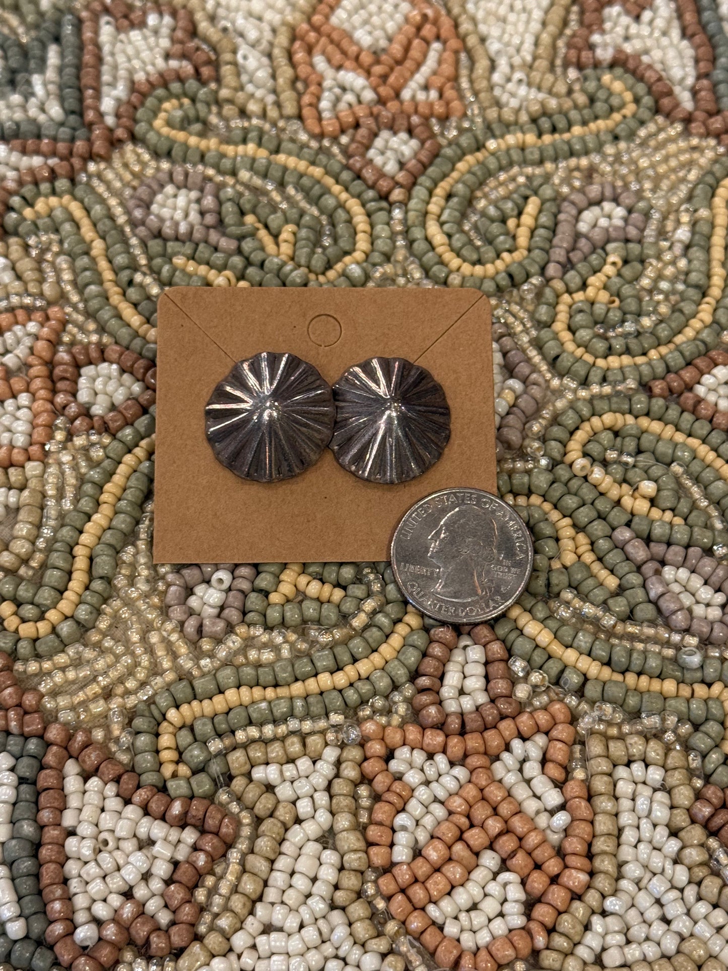 Saucer Stud Sterling Earrings