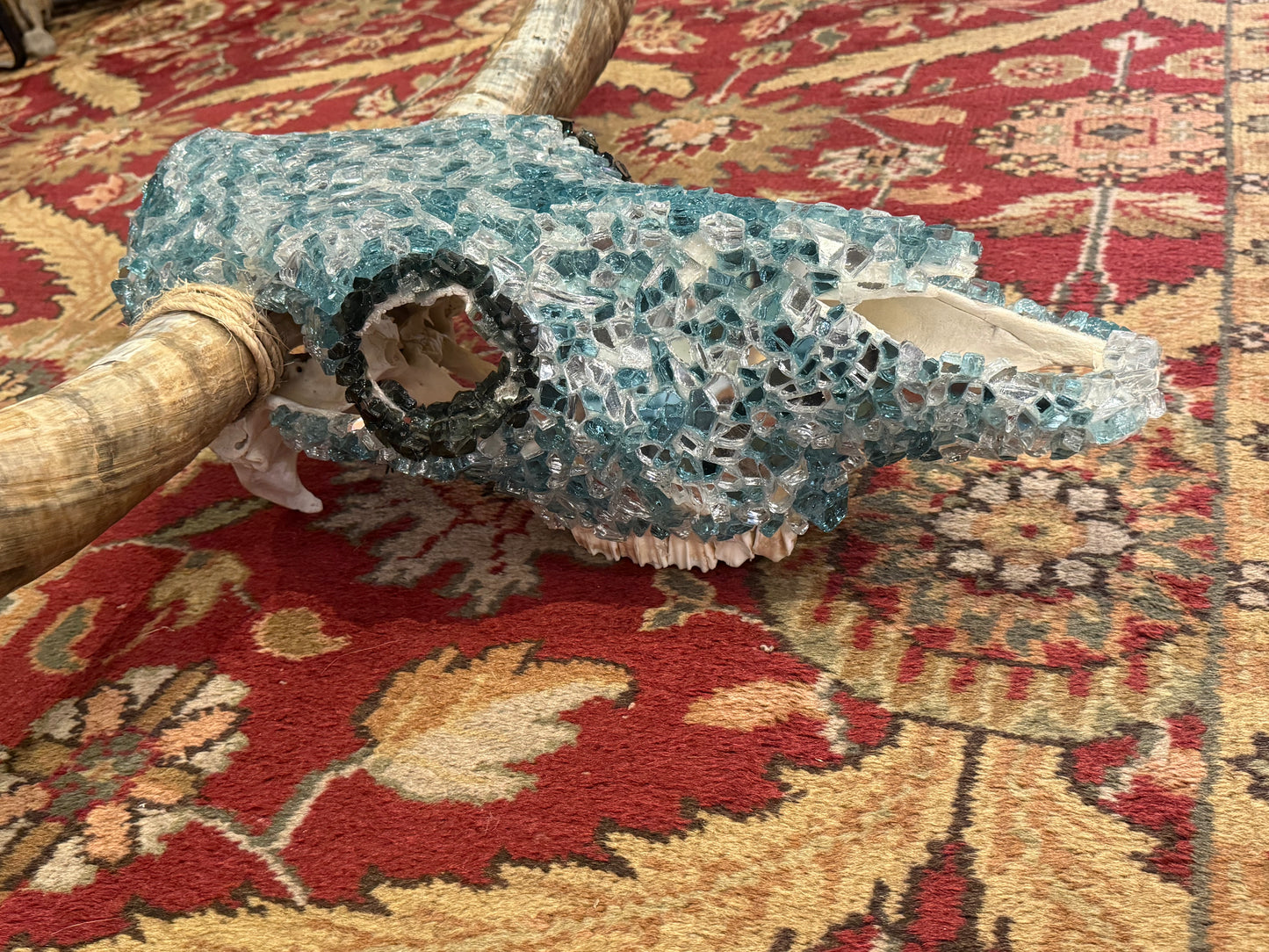 Beautiful in Blue Longhorn Skull