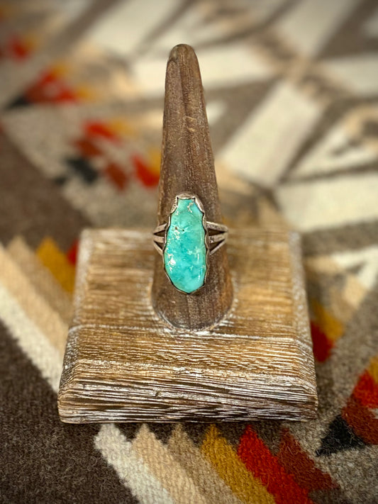 Long Oval Turquoise Ring