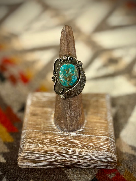 Vintage Intricate Turquoise Ring