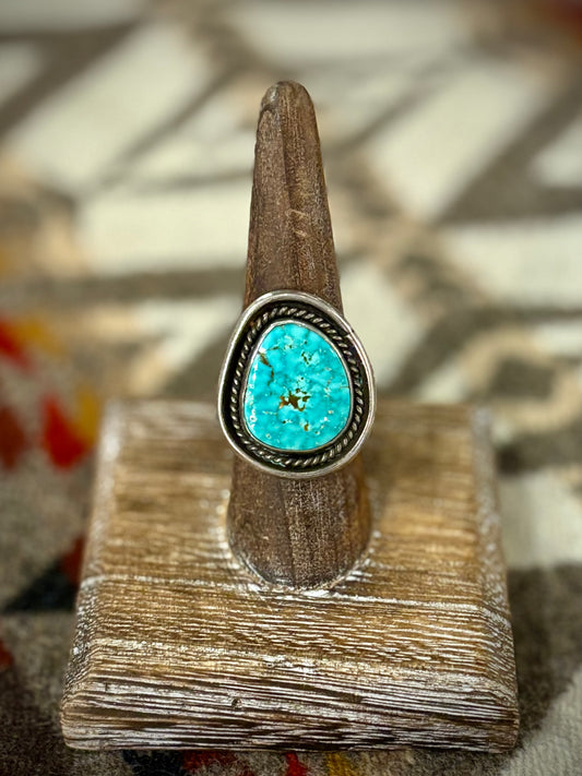 Saucer Turquoise Ring