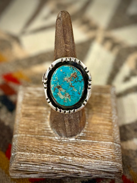 Large Saucer Turquoise Ring