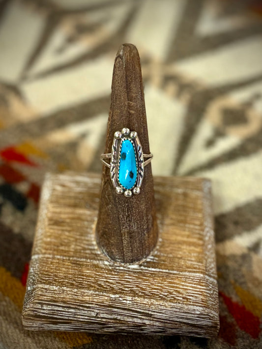 Small Oval Light Turquoise Ring