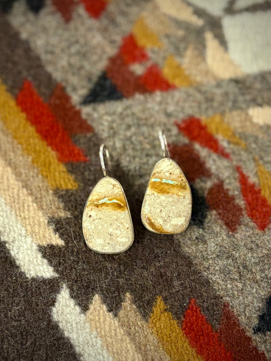 Natural Tan Stone Earrings