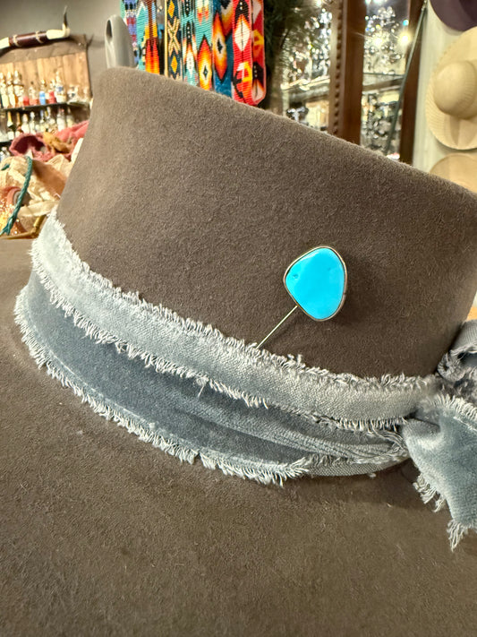 Hat Pin- Nomad Turquoise Stone Sterling Silver