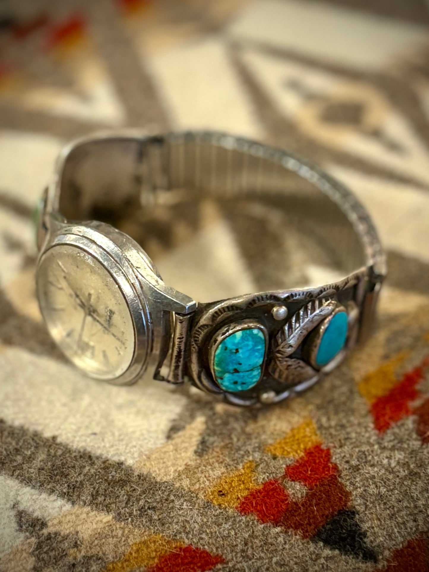 Turquoise Watch Band With Watch Face
